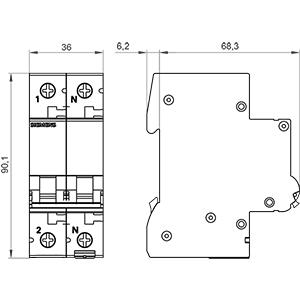 Otomatik Sigorta Classic B32A 1F+N , 6kA 70 mm